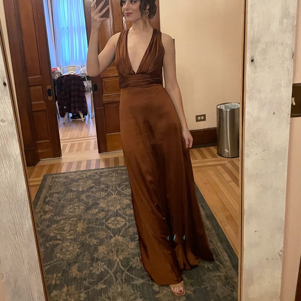 Revelry Dylan Satin Bridesmaids Dress